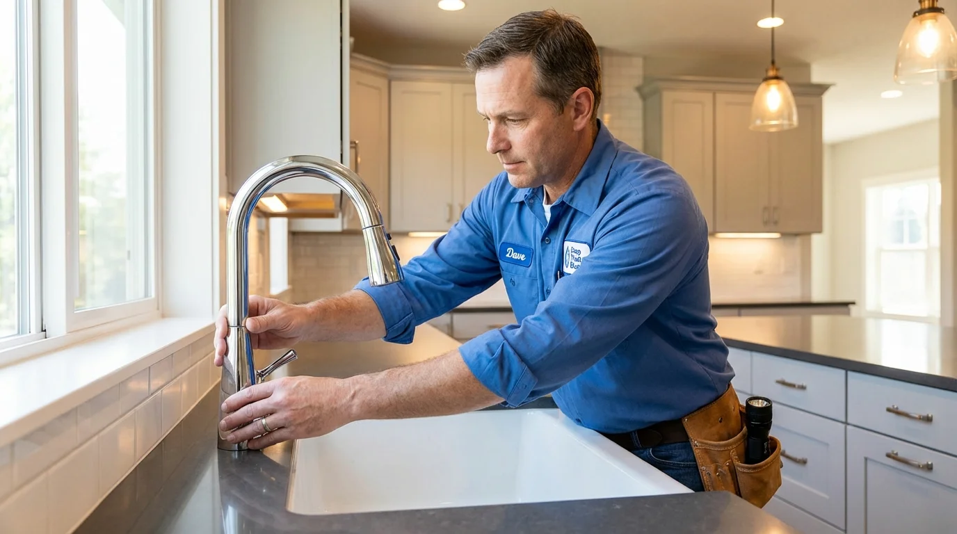 Kitchen faucet installation by Johns Plumbing LLC in Pegram